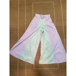 Vintage handmade one of a kint polyester color block pants